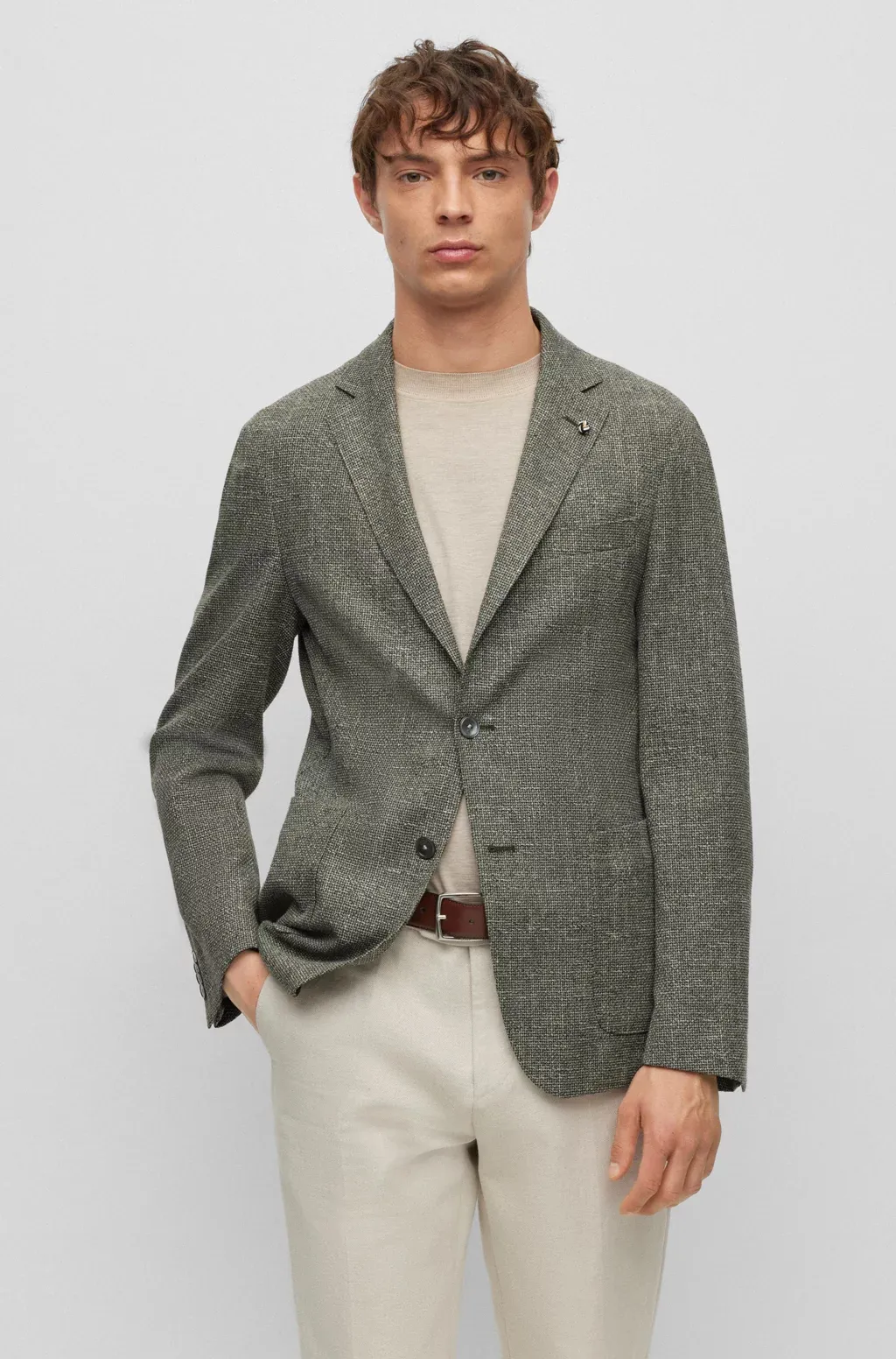 BOSS Patterned Cotton Blend Jacket C-Hanry  