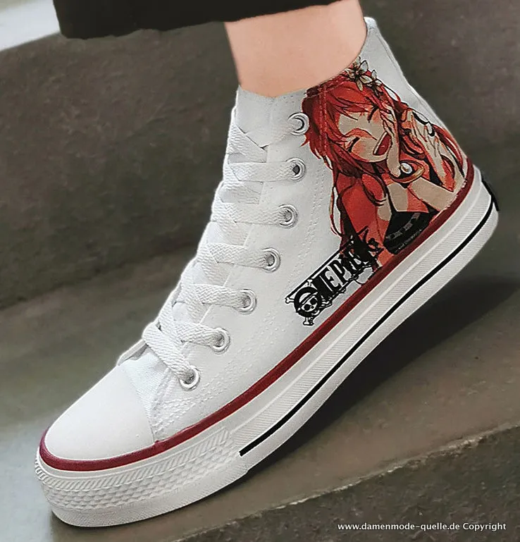 Cartoon Print Damen Turnschuhe Sneakers Vulkanisiert