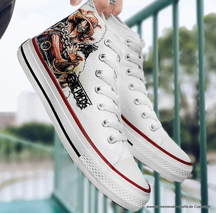 Cartoon Print Damen Turnschuhe Sneakers Vulkanisiert
